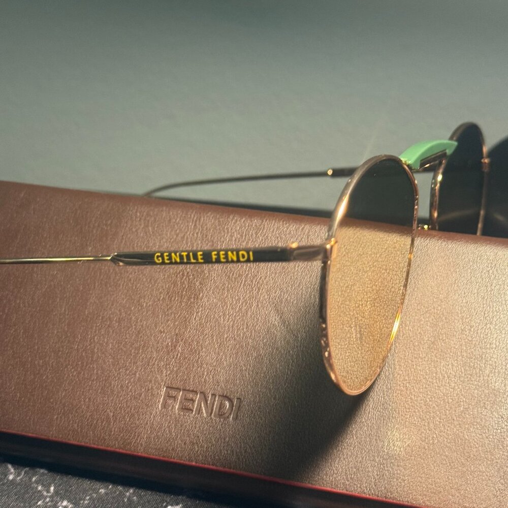 Gentle Monster x Fendi No.2 Gold Copper Mirror Aviator [rare] (NEVER WORN)